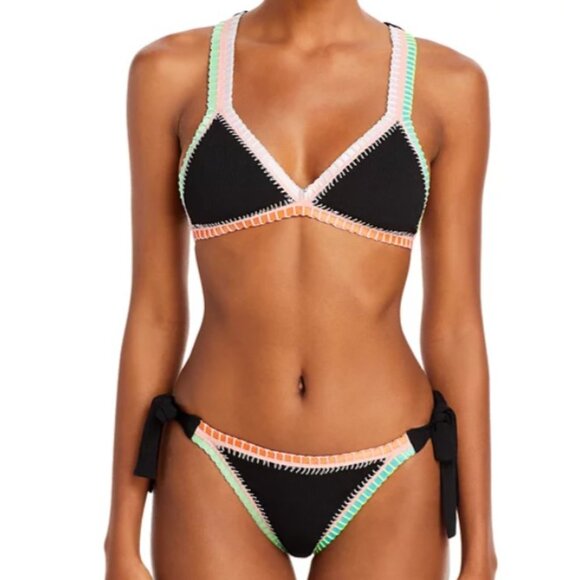 Platinum Inspired by Solange Ferrarini Crochet Trim Bikini Set - Picture 1 of 7